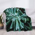 thumbnail image 3 of Goofa Teal Cactus Pattern Fleece Throw Blanket for Couch, Soft Checkered Flannel Blanket for Sofa, Warm Cozy Decorative Blanket Fall Decor Gift-, 3 of 6