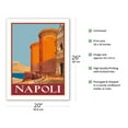 thumbnail image 2 of Naples (Napoli) Italy - Mount Vesuvius and the Bay of Naples - Vintage Travel Poster c.1920 - Fine Art Matte Paper Print (Unframed) 20x26in, 2 of 4