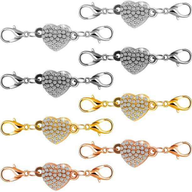8 Pieces Magnetic Clasps for Jewelry Locking Magnetic Jewelry