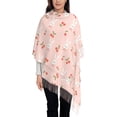thumbnail image 3 of Honeii Rabbit And Cherry Print Scarf Oversized Scarf Tassel Fall Winter Thick Scarf Warm Shawl Women,Women's Scarves & Wraps, 3 of 8
