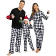 thumbnail image 1 of Ekouaer Conjuntos de pijamas de Navidad familiares a juego para mujeres, hombres y niños, pijamas de manga larga, conjuntos de salón de vacaciones, 1 of 3
