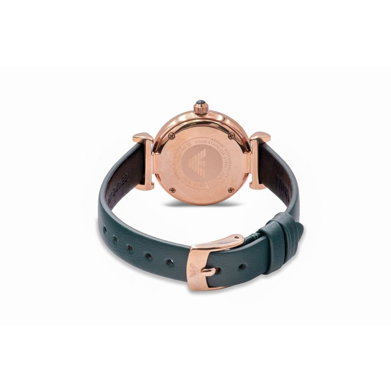 ★プレゼントに★ EMPORIO ARMANI Rose Gold-Tone Ladies Watch Emporio Armani Rose Gold-Tone green Leather Ladies Watch