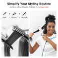 thumbnail image 6 of GEM Ionic Hair Straightener Brush with 4 Temperature Settings, LED Display, Dual Voltage, White, 6 of 7