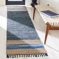 thumbnail image 2 of SAFAVIEH Vintage Leather Milica Striped Runner Rug, Blue/Natural, 2'3" x 11', 2 of 8