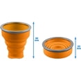 thumbnail image 3 of vaso de silicona plegable azul, práctico vaso de viaje para acampar - 210 ml, 3 of 5