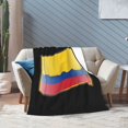 thumbnail image 5 of Manta de franela con la bandera de Colombia, elegante edredón para una siesta, edredón de invierno para las cuatro estaciones, antimicrobiano, con control de olores, ligero y antiestático, unisex, 60, 5 of 5