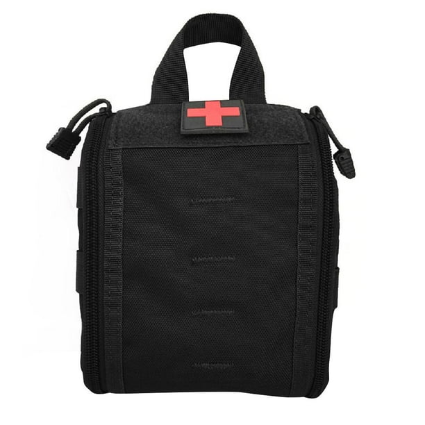 bolsa al aire libre Bolsa médica EDC paquete de herramientas vacías organizador para acampar senderismo caza (negro) FLhrweasw Nuevo