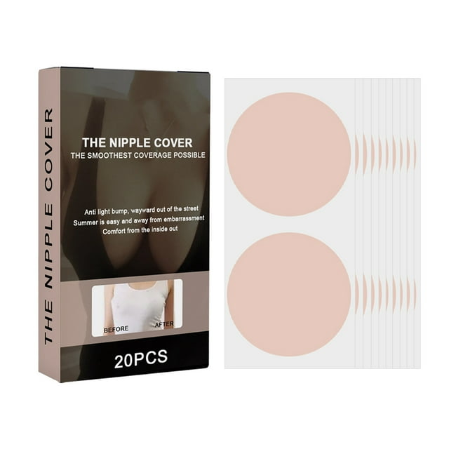 20 piezas de cubiertas para pezones para mujeres y niñas, pegatinas invisibles reutilizables para pezones, pegatinas adhesivas de silicona
