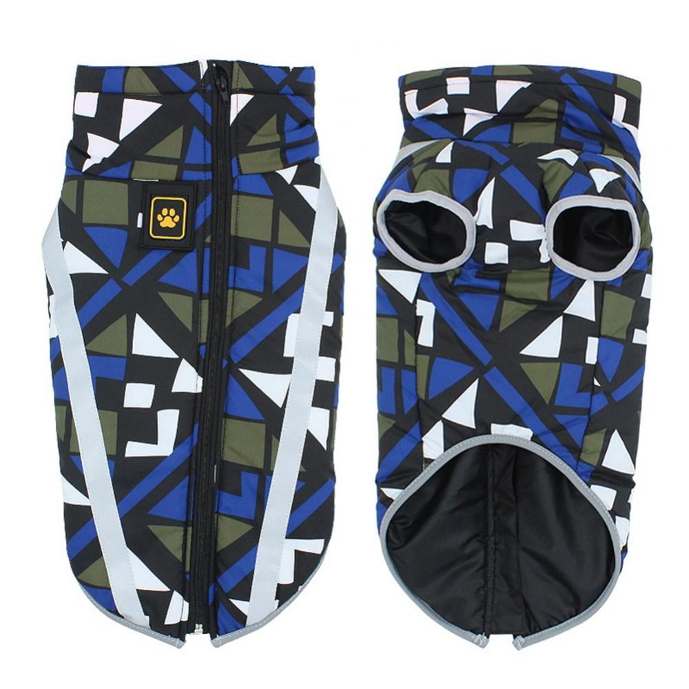 Stibadium Winter Dog Clothes Graffiti Printed Reflective Pet Jacket