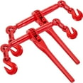 thumbnail image 2 of Heavy-Duty Ratchet Binders for Towing, 9,215 LBS Secure Load, Fits Grade 70 Chain, Adjustable Length Tie Down, 2-Pack (Red), 2 of 11