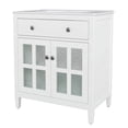thumbnail image 6 of Resenkos 30" Bathroom Vanity with Ceramic Sink, Solid Wood Legs, Adjustable Shelf, Tip-Out Tray, Silver Metal Knobs, Soft Close Hinges - White, 6 of 20
