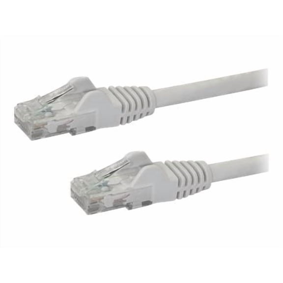 StarTech 14ft CAT6 Ethernet Cable - White CAT 6 Gigabit Ethernet Wire -250Mhz 100W PoE RJ45 UTP Network Patch Cord Snagless with Strain Relief (N6PATCH14WH)