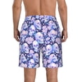 thumbnail image 3 of KLL Skull star crystal Men's Casual Summer Beach Shorts Hawaiian Shorts with Pockets-Small, 3 of 5