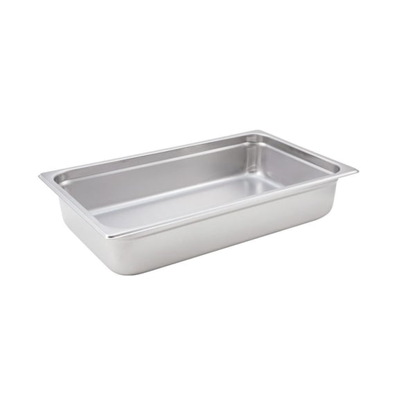 Drevy SPJH-104 Stainless Steel Full-Size Anti-Jamming Steam Table Pan-4" (22 Gauge), 1, Silver