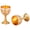 Pink, variant on qczoyo Vintage Chalice Medieval Goblet: 2 Pcs Metal Embossed Wine Cup for Royal Wedding Anniversary, 30ml Retro Shot Glass Brass Gold, White