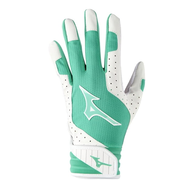 Guante de Bateo para Softbol Mizuno Finch Acolchonado para Mujer Blanco Talla S