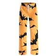 thumbnail image 6 of BWASD Pants for Women Halloween Bat Print Wide Leg Pants with Pockets Comfy Baggy Holiday Party Loungewear Casual Loose Soft Pajama Bottoms Home Daily Wear | M Size, 6 of 6