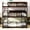 Espresso#3, variant on Full Size Bunk Beds Bed Frames Triple Rubber Wood Bunk Bed with Two Built-in Ladders, Guardrails, Twin over Twin over Twin, Detachable Triple Twin Bunk Bed,Grey,Adjustable Bed Base