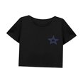 thumbnail image 3 of Camiseta corta de verano para mujer, camiseta con cuello redondo para uso diario, trabajo de oficina L, 3 of 7