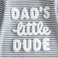 thumbnail image 6 of CAICJ98 Baby Boy Fall Winter Clothes Newborn Dad's Little Dude/Mama's Little Man Matching Outfits Long Sleeve Ribbed Knit Striped Romper Bodysuit with Hat,Size Newborn, 6 of 8