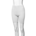 thumbnail image 5 of A2Y Women's Basic Solid Premium Cotton Mid Thigh High Rise Biker Bermuda Shorts White XL, 5 of 5