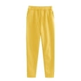 thumbnail image 3 of Kelon Womens Yoga Sweatpants Wide Leg High Waisted Lounge Pajamas Pants Comfy Workout Loose Pants with Pockets Yellow, 3 of 5