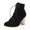 Black, variant on Women's Lace up Stacked High heel Short Booties Classic Suede Fall Dressy Ankle Boots Work Business Daily Footwear