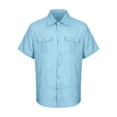 thumbnail image 3 of Mrrootc Men's Summer Short Sleeve Turn-down Collar Short Sleeve Single Breasted Casual Button Henley Shirt Tops, 3 of 4