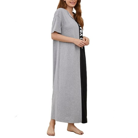 

Casual Letter Graphic V neck Sleepshirts Short Sleeve Multicolor Womens Nightgowns & Sleepshirts (Women s)