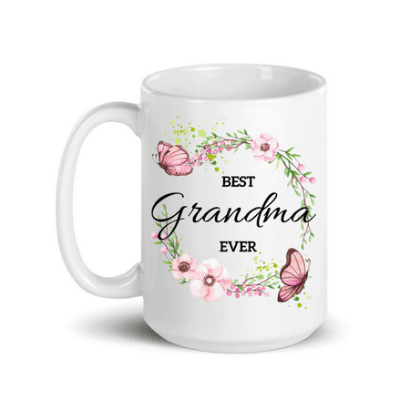 C&M Personal Gifts 15 oz Best Grandma Ever Ceramic Coffee Mug
