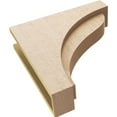 thumbnail image 6 of 5"W x 20"D x 20"H Thin Helena Rough Cedar Woodgrain TimberThane Corbel, Primed Tan, 6 of 6