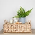 thumbnail image 4 of Household Essentials Household Essentials Stackable Hyacinth Baskets with Oak Lids, Natural Set of 2, 4 of 8