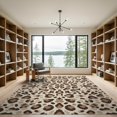 thumbnail image 2 of ODIKA 9'x12' Washable Area Rug Abstract Inspired Patches Border Southwestern Symmetry Spotted Flowing Dynamic for Dining Room, Basement, Large Office, Non-Slip Chair-Friendly, 2 of 7
