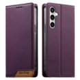 thumbnail image 1 of Funda Tipo Cartera de Cuero Sintético para Samsung Galaxy S25 FE Bloqueo RFID, con Ranuras para Tarjetas y Bolsillo para Efectivo, Cierre Magnético Fuerte Morado, 1 of 6