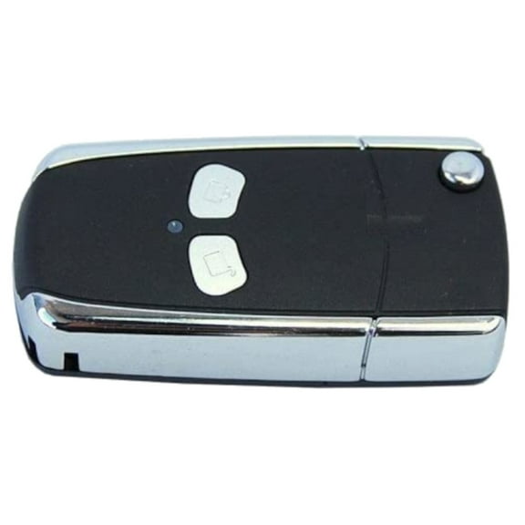 HQRP Modify Folding Flip Key FOB Shell Remote Case w/ 2 Buttons for Mitsubishi Lancer 2005 2006 2007 05 06 07