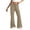 Khaki-Pants for Women, variant on Cotton Flare Pants for Women Casual Loose Drawstring Yoga Pants Summer Bell Bottom Wide Leg Pants with Pockets