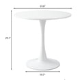thumbnail image 7 of White Round Dining Table, 24 Inches Tulip Round Kitchen Table, Mid-Century Leisure Table for Small Places, Dining Room, Living Room, Cafe, 7 of 7