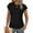 Black, variant on TAGOLD Womens Plus Size T-Shirt,Summer Short Sleeve Blouse Tops for Womens,Women Sexy Short Sleeve Sequins Loose Polluer Solid V-Neck Blouse Shirt