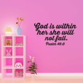 thumbnail image 3 of God Is Within Her She Will Not Fall Christ Enduring Faith Bible Religious Wall Art Sticker Designs Vinyl Stickers For Home House Walls Rooms Windows Bedroom Decoration Size (20x20 inch), 3 of 3