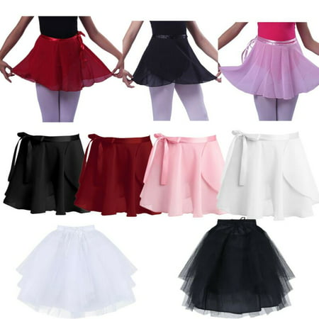 US Girls Tutu Skirt Ballet Dance Wear Pettiskirt Party Costume Princess Dress up - #2 Black - One_Size