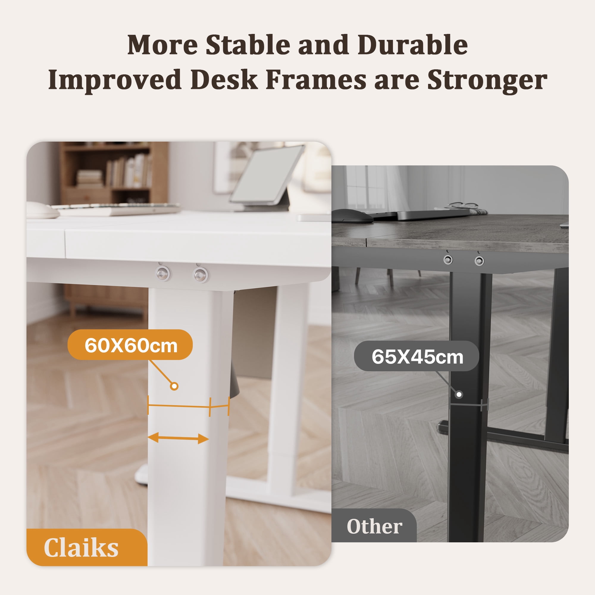 INNOVAR Standing Desk with 1 Drawer, 48 inch Electric Rising Stand up Work Desk, White Small Adjustable Height Sit to Stand Computer Study Desk Suitable for Home Office