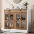 thumbnail image 1 of Gaderth Sideboard Buffet Cabinet With Storage,Modern Sideboard Cabinet With Glass Door,Farmhouse Console Table,Buffet Table With Drawer,Kitchen Coffee Bar Wine Bar Cabinet For Hallway Entryway, 1 of 9