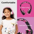 thumbnail image 3 of LilGadgets Connect+ Style Wired Headphones for Kids for School with SharePort® Technology, Child-Friendly Foldable On-Ear Headset with Built-in Microphone, Comfy Wired Headphones, Pink Camo, 3 of 4
