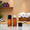 thumbnail image 5 of 2 count Brown 30ml Glass Essential Oil Roller Bottles Refillable Roll  Bottles Empty Deodorant Bottle Containers Rollerball for  Roller, 5 of 6