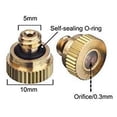 thumbnail image 5 of 60 Pack Brass Misting Nozzles Tees, Dust Control Mist Nozzle Sprinkler for Outdoor Cooling System 0.3 mm, 5 of 7