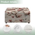 thumbnail image 4 of Xoenoiee Cardinal Flower Print Waterproof Stretch Ottoman Cover Square Folding Storage Stool Furniture Protector Soft Slipcover for Living Room, L, 4 of 7