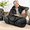 Black-18” x 42" (175 Liters), variant on 175l Heavy Duty Duffle Bag Weatherproof Ripstop Travel Gear
