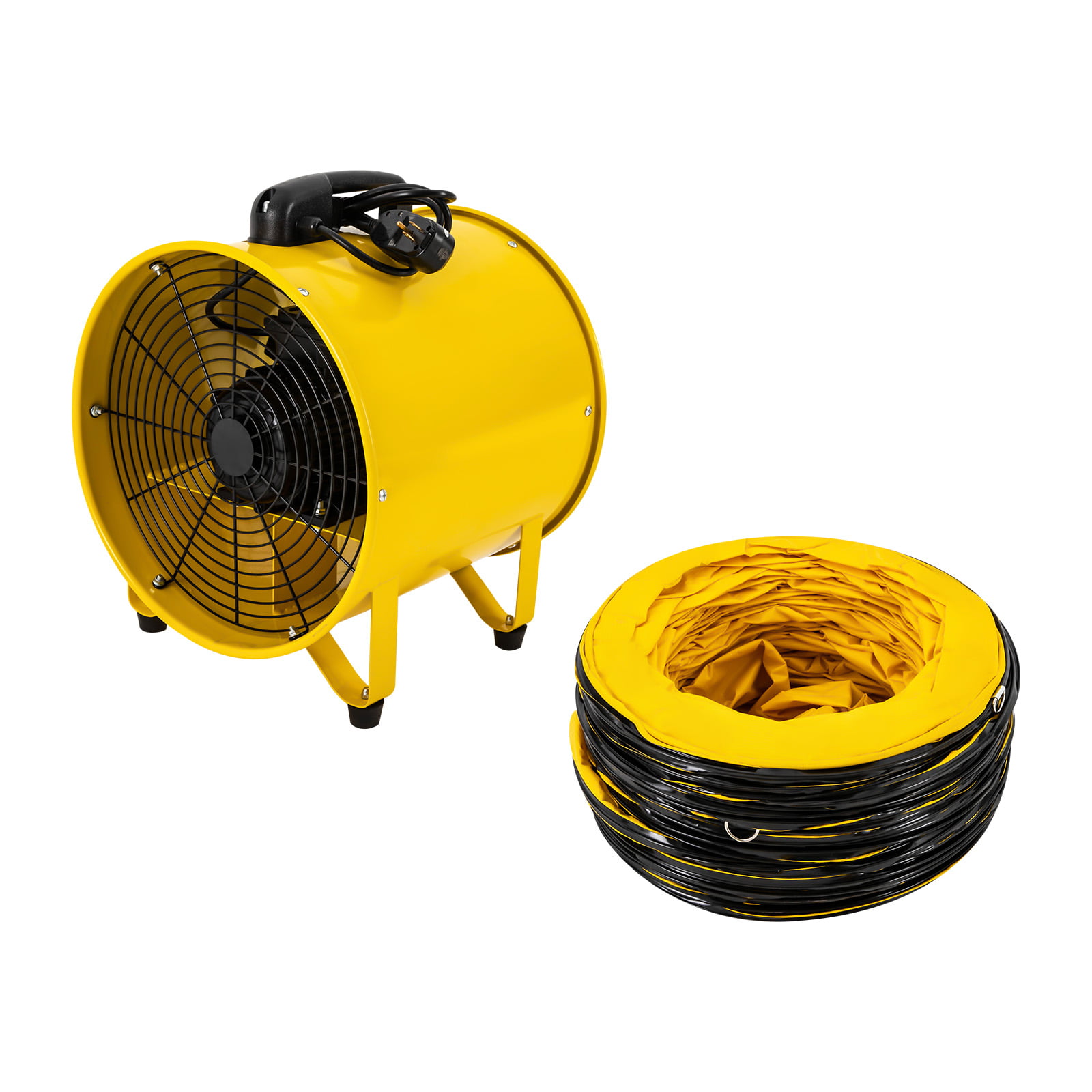 520W Portable Exhaust Fan With Hose Utility Blower 12 Inch +16 FT 2800 &  3300RPM