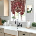 thumbnail image 5 of Country Boho Balloon Curtains for Bedroom/Front Door/Bathroom, Farmhouse Ethnic Abstract Nation Aesthetic Tie Up Curtains 63 Inch Length Light Filtering Kitchen Curtains Shades for Windows 46"x63", 5 of 8
