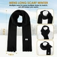 thumbnail image 3 of REDESS Winter Scarf for Men and Women Knit Long Thick Scarves for Adult Cold Weather Black, 3 of 6